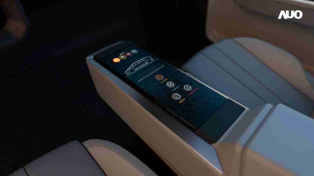JDB电子以人性化设计打造多变形态中控显示(Morphing Center Control)，，，，不使用时仅平面显示信息，，，，进行操作时，，显示器则会动态隆起，，，，转变成3D实体按钮，，，并有触觉回馈，，，展示人机互动新体验